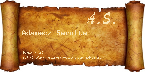 Adamecz Sarolta névjegykártya