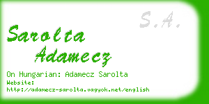 sarolta adamecz business card